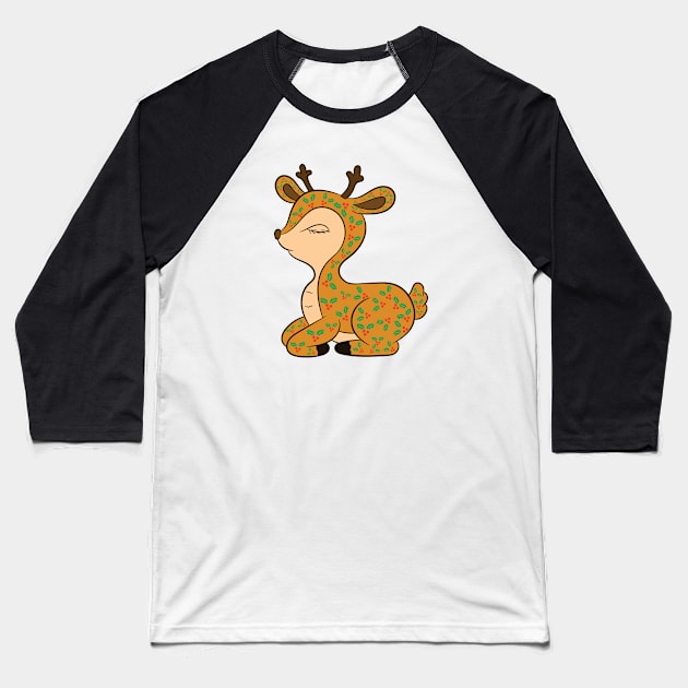 Joy In Silence Baby Reindeer Baseball T-Shirt by LotusBlue77